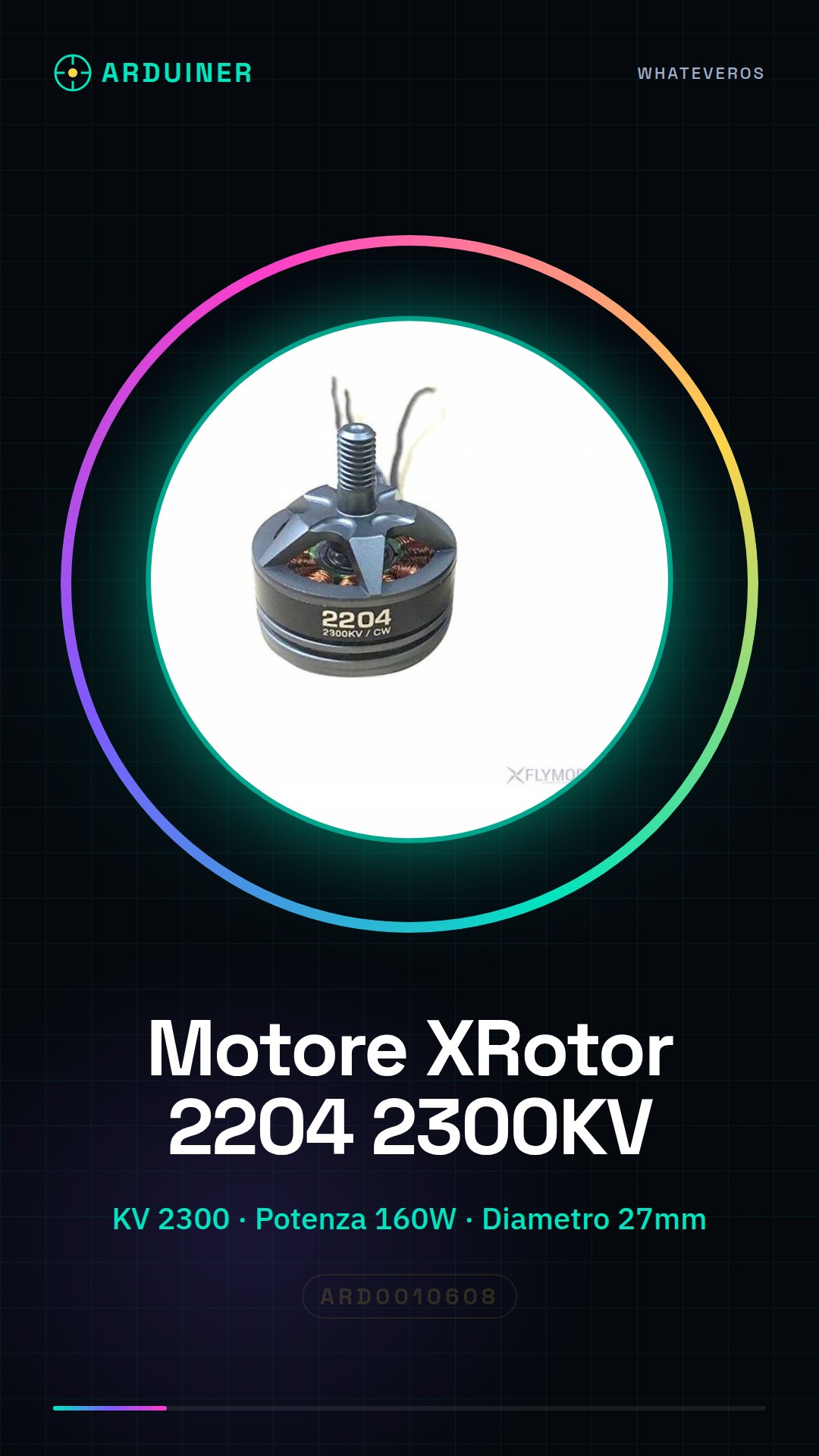 XRotor 2204 2300KV Titanium CW Brushless Motor