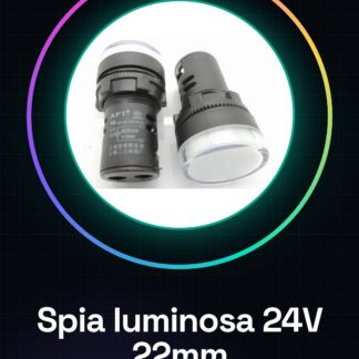 Spia luminosa da pannello Bianca AD16-22D/S 24V Foro 22MM