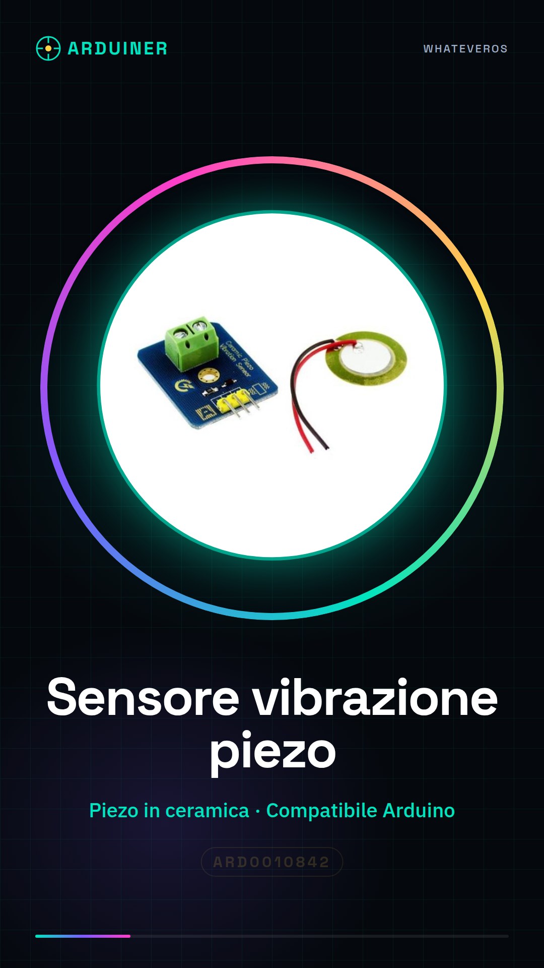 Piezoelektrischer Schwingungssensor in Keramik für Arduino