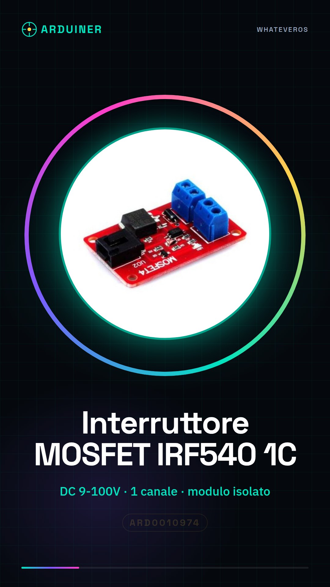Module de commutation MOSFET à 1 voie IRF540 alimentation isolée DC 9-100V