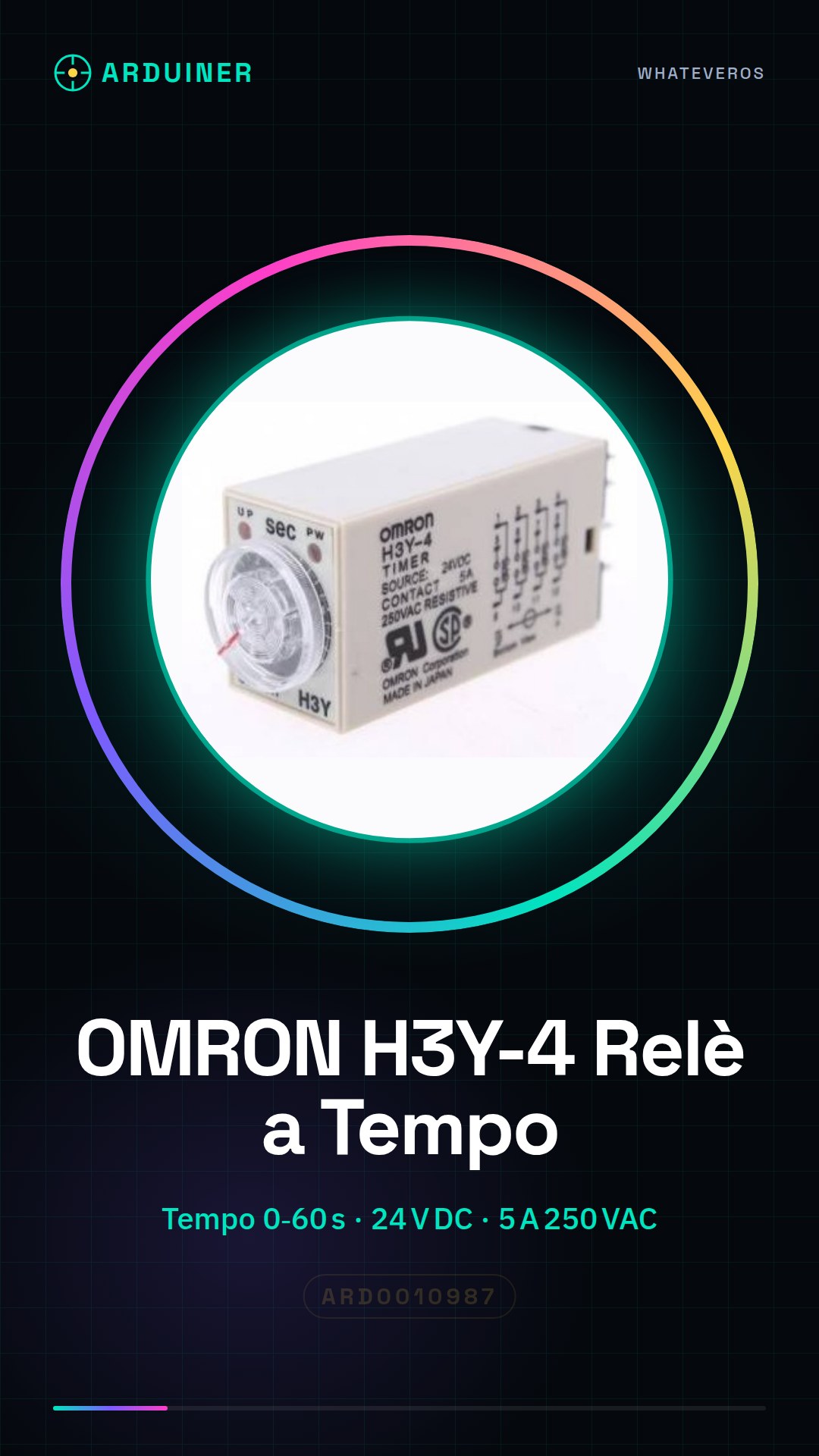 OMRON H3Y-4 Relais temporisateur 0-60 secondes 24V DC 5A 250VAC résistif