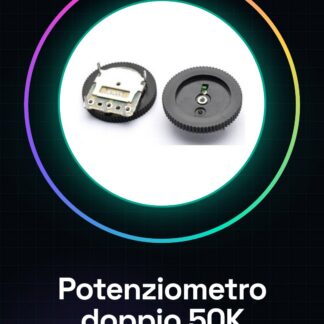 4 pezzi Potenziometro a quadrante doppio 16 * 2 5 pin B503 50K
