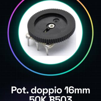 6 Pezzi Potenziometro a quadrante doppio 16 * 2 3pin B503 50K