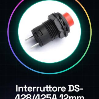 3 pezzi DS-428 / DS425A / fondo 12mm con interruttore di blocco automatico / rosso 12mm