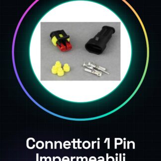 2 Pezzi Connettore per cavo elettrico a 1 pin, impermeabile, terminali da 1,5 mm, cablaggio a chiusura rapida, termorestringente, per auto, moto, camion
