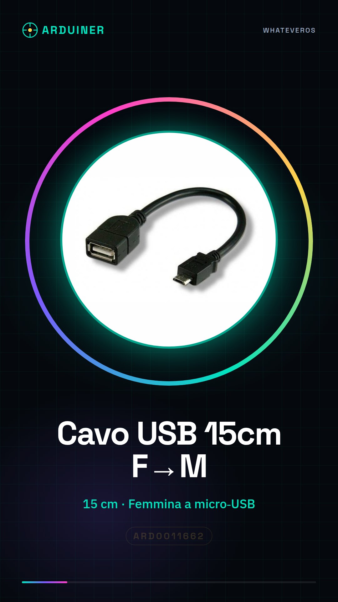 USB-Female zu Micro-USB-Male Adapterkabel 15cm