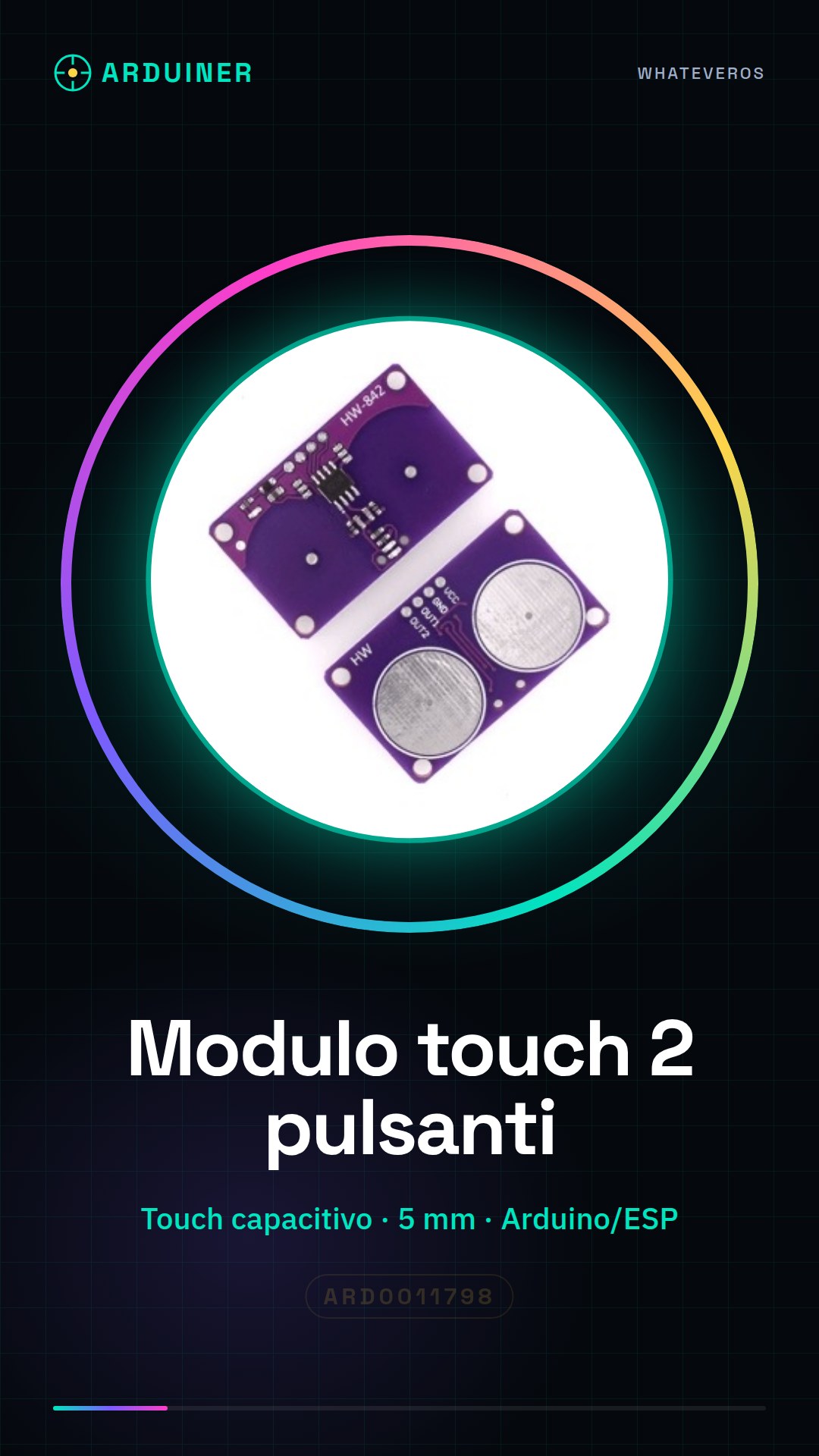 2-Button Touch Module / Capacitive Proximity Sensor / Keyboard Sensor 0-5mm