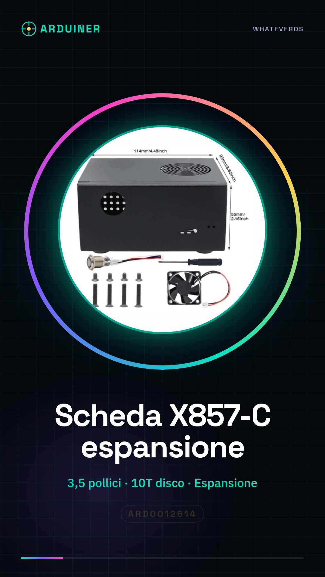 X857-C Storage Expansion Board Compatible with 3.5" Mechanical Hard Disk Drive Support