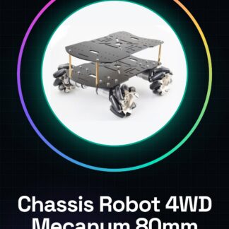 Chasis RC Robot Car 4WD Doble Capa 80mm Ruedas Mecanum con Motor Encoder DC 12V para Arduino Raspberry Pi Proyecto DIY STEM