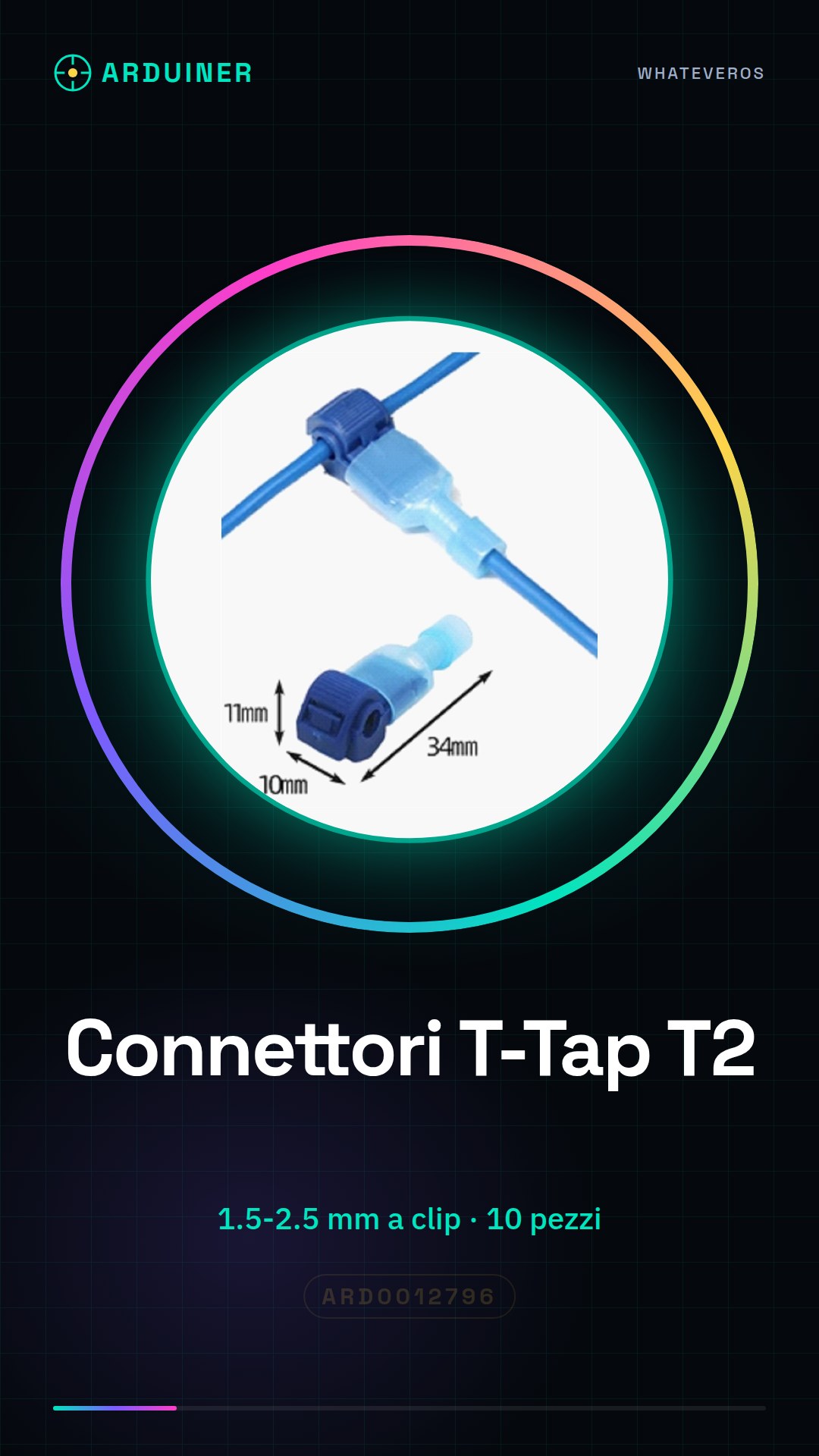 10 pièces de connecteurs T-Tap déviateurs de courant T2 1.5-2.5 mm à clip, auto-couvrants rapides