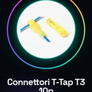 10 pezzi Connettori T-Tap rubacorrente Mis. T3 2-4 mm a clip, autospelanti Rapidi