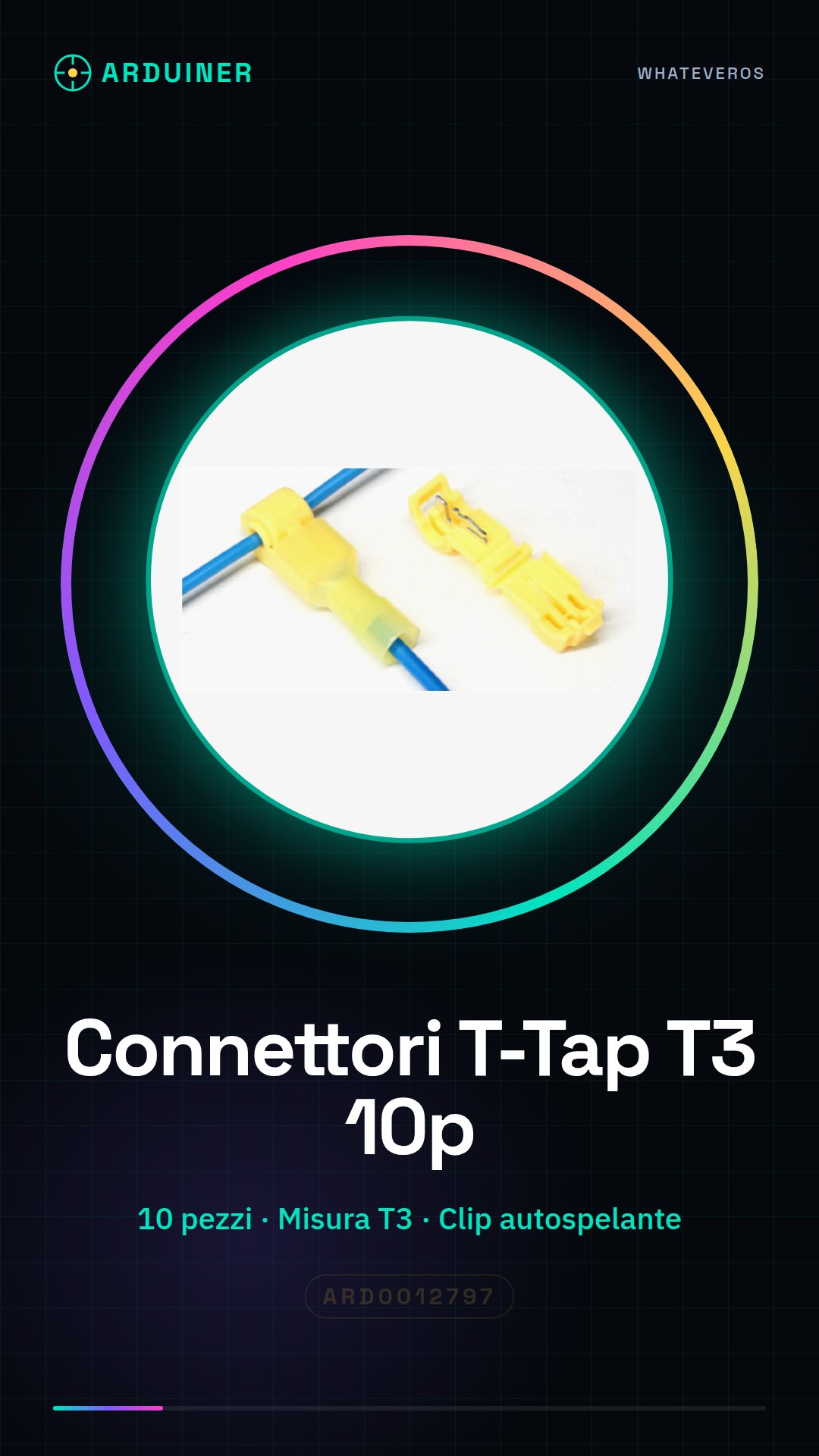 10 pièces Connecteurs T-Tap déviateur de courant Taille T3 2-4 mm à clip autocollant rapide