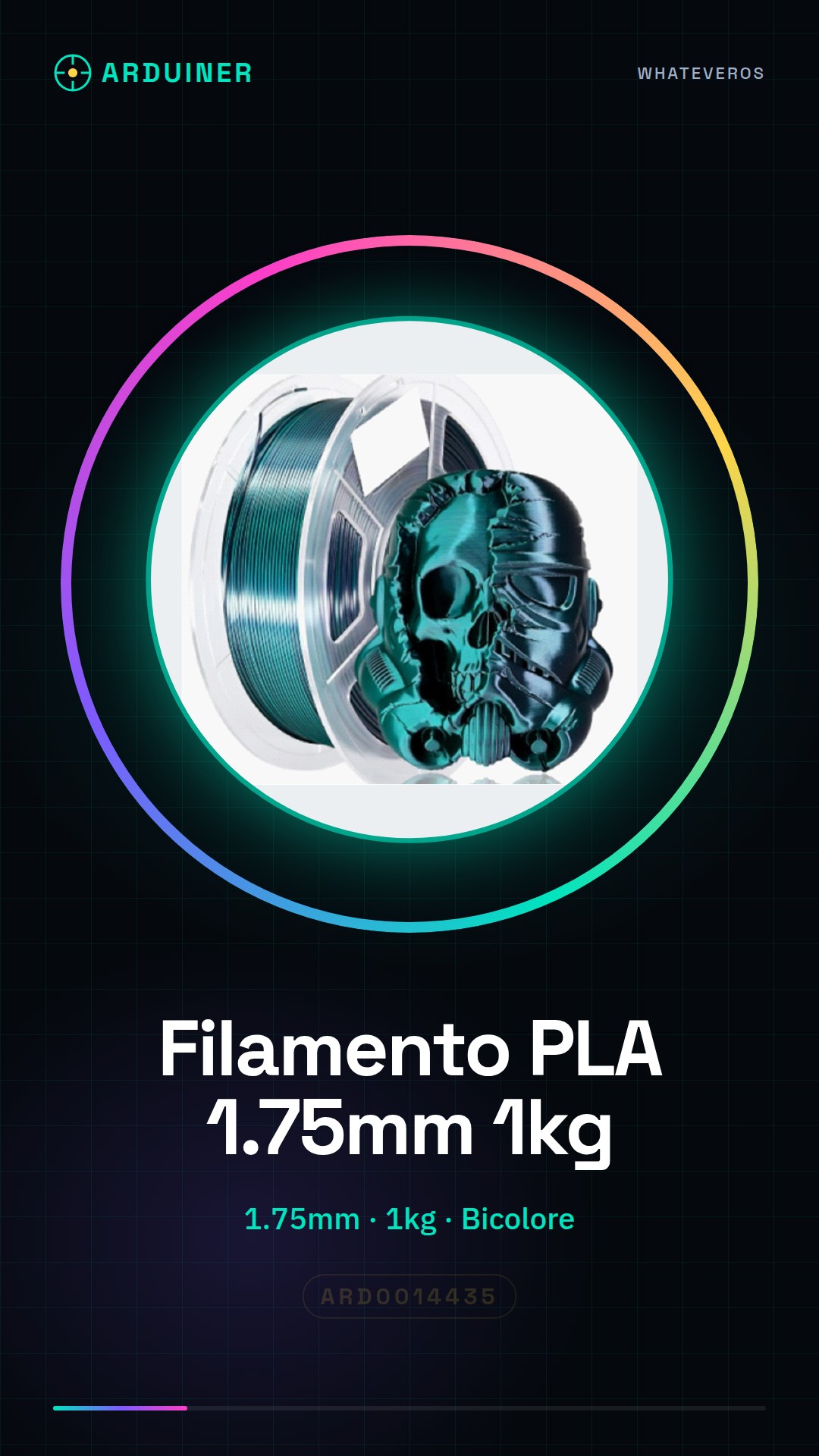 PLA-Filament 1.75mm 1kg – Zweifarbig Schwarz/Grün – Hochwertig für 3D-Drucker