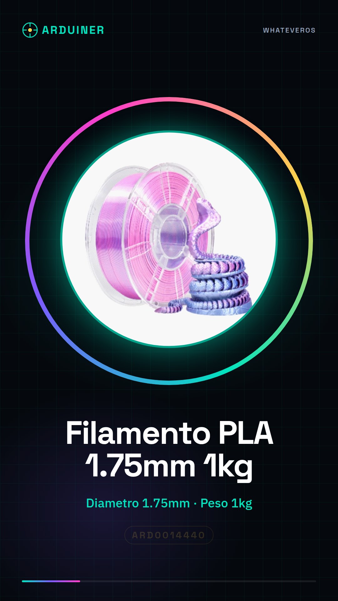 Filament PLA 1.75mm 1kg – Bicolore Violet/Métal – Haute Qualité pour Imprimantes 3D