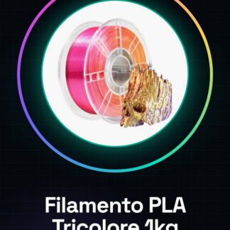 Filament PLA 1.75mm 1kg – Tricolore Rouge/Or/Violet – Haute Qualité pour Imprimantes 3D