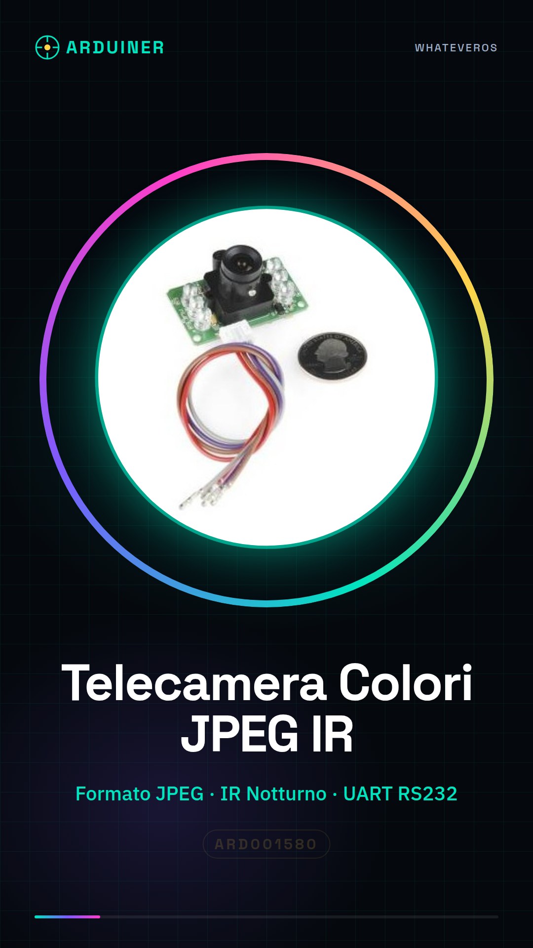 Caméra JPEG à infrarouges avec interface série UART RS232