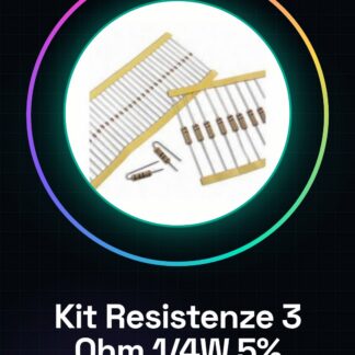 Kit Resistenze 3 Ohm 1/4W 5% – 50 Pezzi