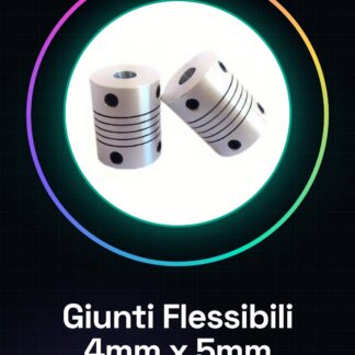 2 pezzi Mis. Giunti flessibili in alluminio 4mm x 5mm