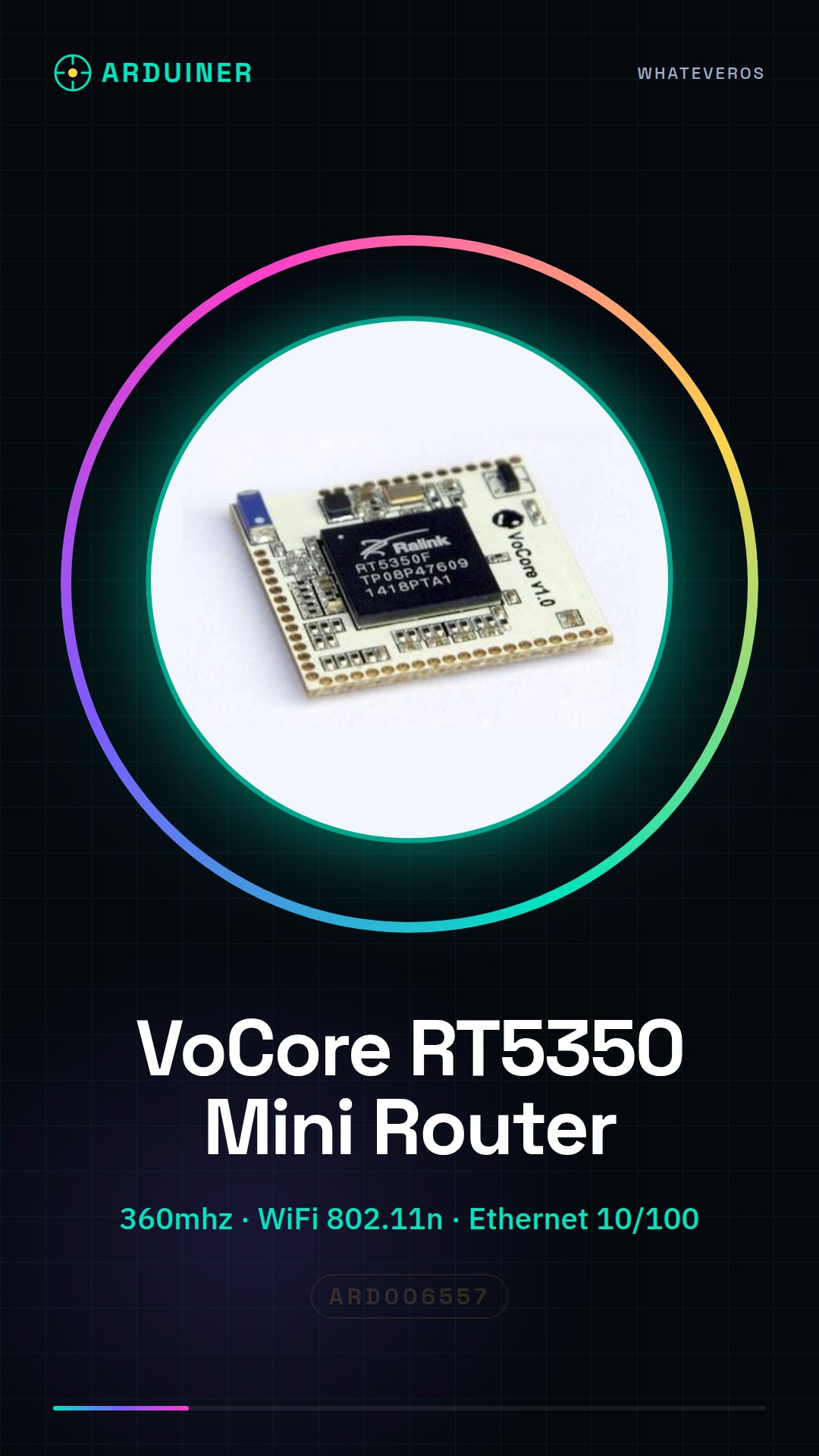 VoCore Ralink RT5350 Carte de développement 32MB SDRAM 360MHz WiFi 802.11n Ethernet 10/100 GPIO UART Mini Routeur OpenWRT