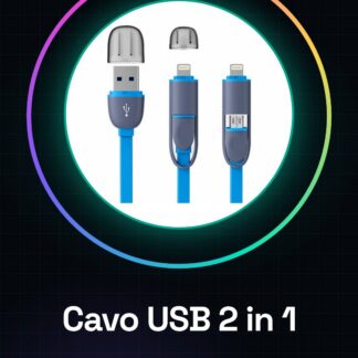 USB 2 in 1 Micro USB and iPhone Cable for Data Transfer and Charging