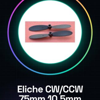 Paire d'hélices CW et CCW 75 mm x 10,5 mm pour moteurs N20 Diamètre de filetage 1mm