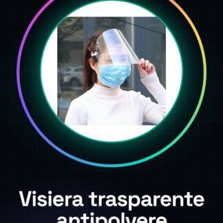 Visiera trasparente antipolvere antiappannamento antisaliva