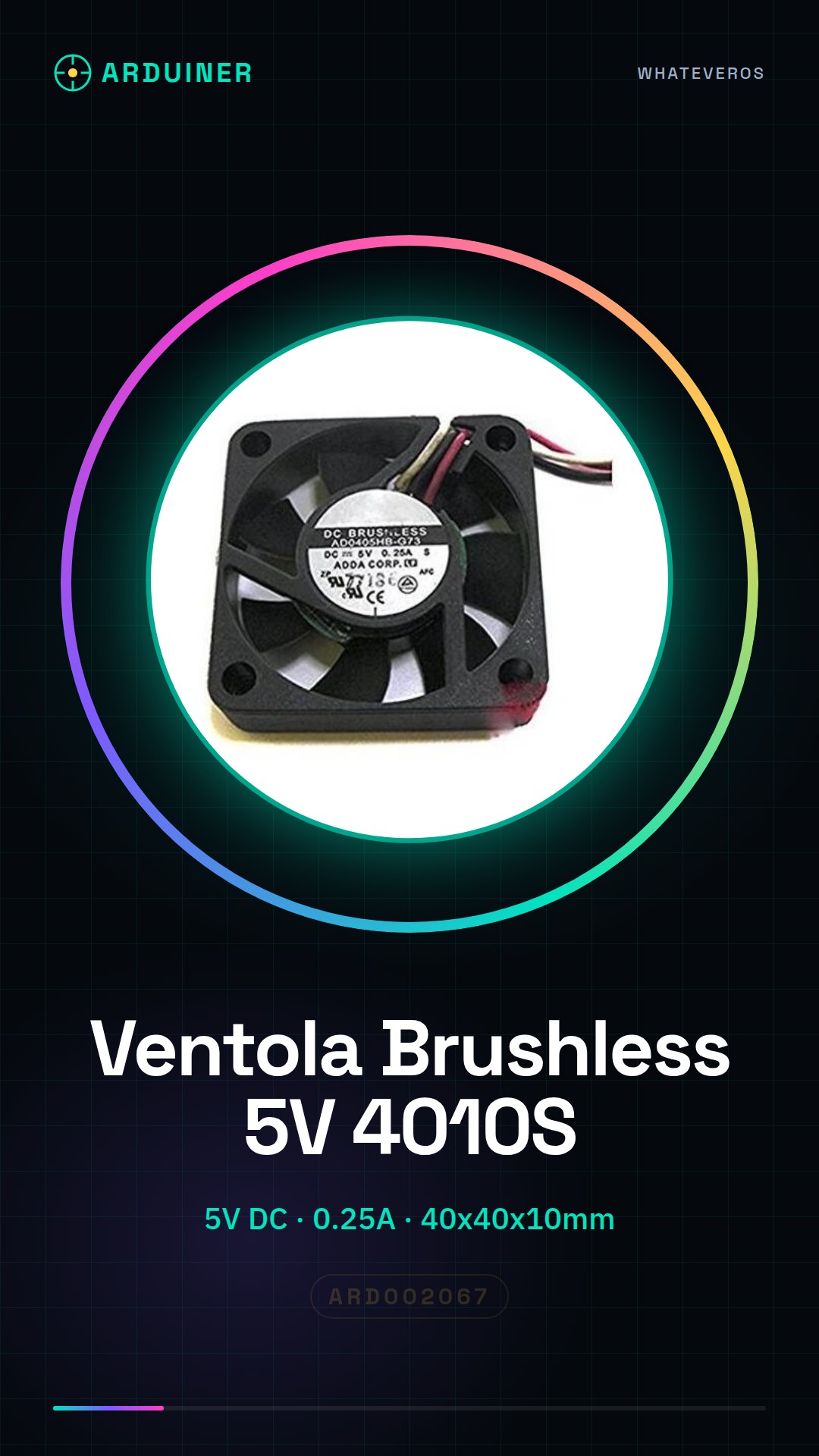 5V Brushless Ventil 3 Kabel MIS. 40x40x10mm 4010S