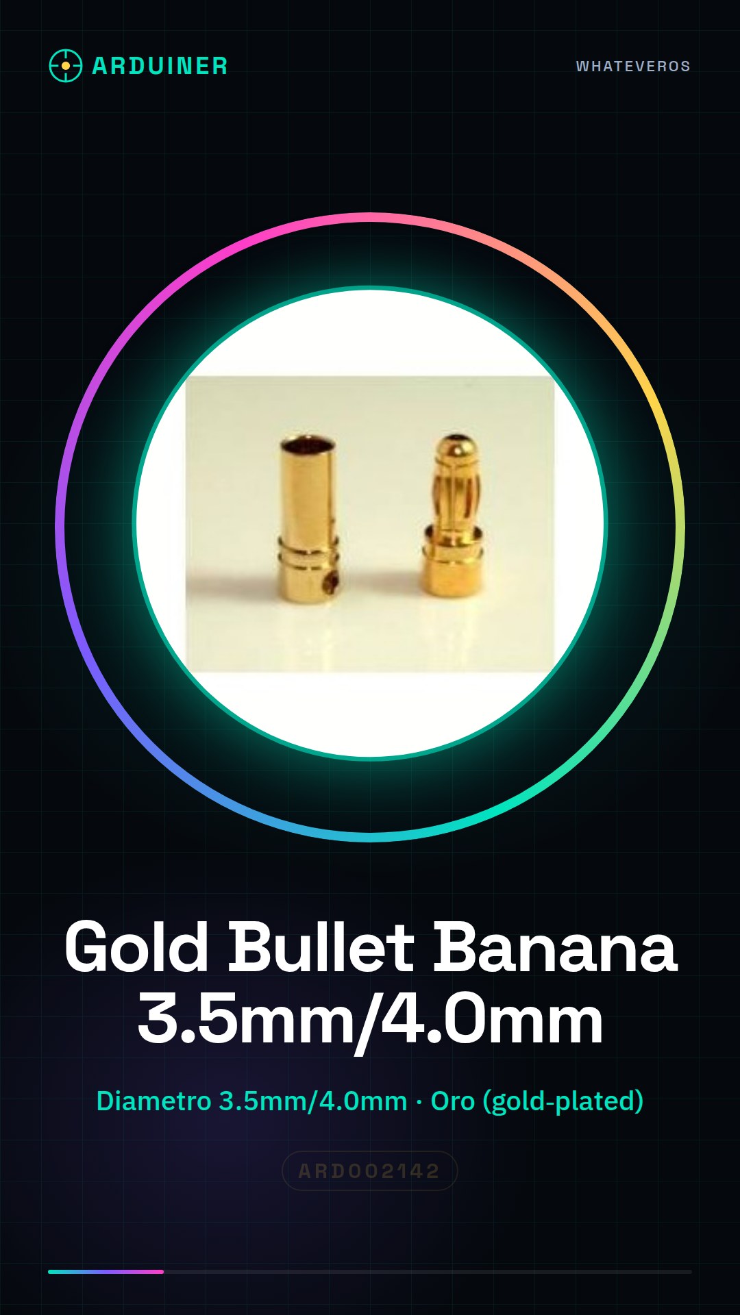 3.5mm 4.0mm Gold Bullet Banana Connector Plug for ESC Battery Motor