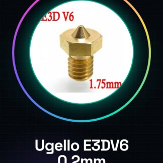 Ugello Estrusore in Ottone 0.2mm E3DV6 per Filamenti da 1.75mm per Stampante 3D
