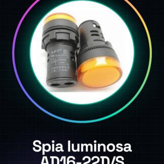 Spia luminosa da pannello Gialla AD16-22D/S 24V Foro 22MM