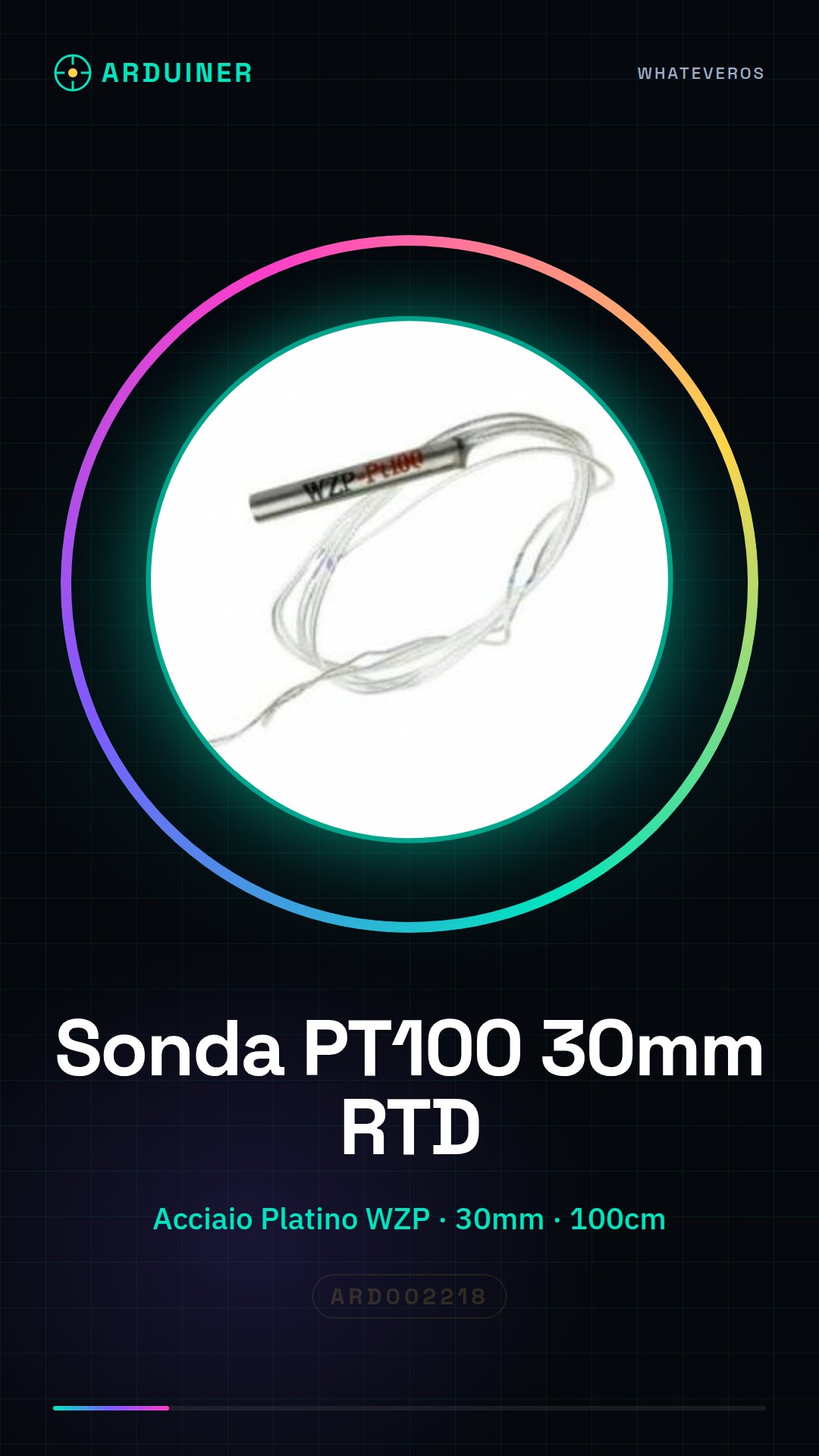 Sonde de Température PT100 3 * 30mm RTD en Acier Noyau Platine WZP avec Câble 100cm