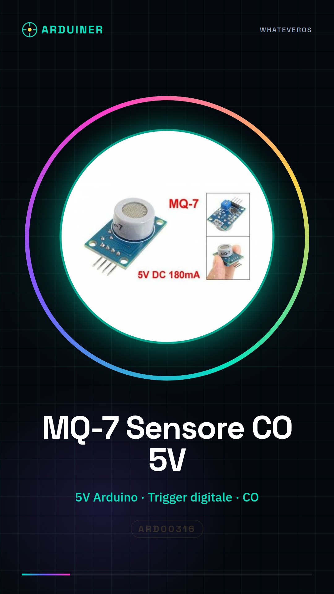 Capteur MQ-7 de monoxyde de carbone CO avec déclencheur numérique Module 5V Arduino