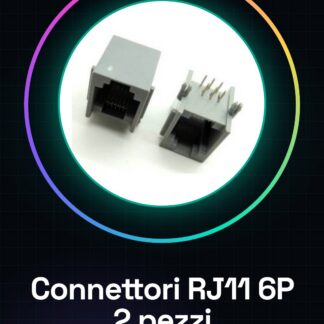 2 Pezzi Connettori jack Telefono RJ11 socket 6P connettore modem telefono