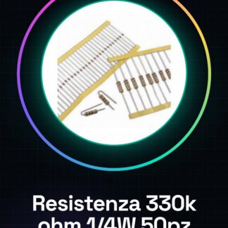 50 Pezzi Resistenza 330000 ohm 330k ohm 1/4w 1/4 w 5% arduino compatibile