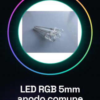 3 Pezzi LED RGB MULTICOLOR 5mm ANODO COMUNE 8000mcd