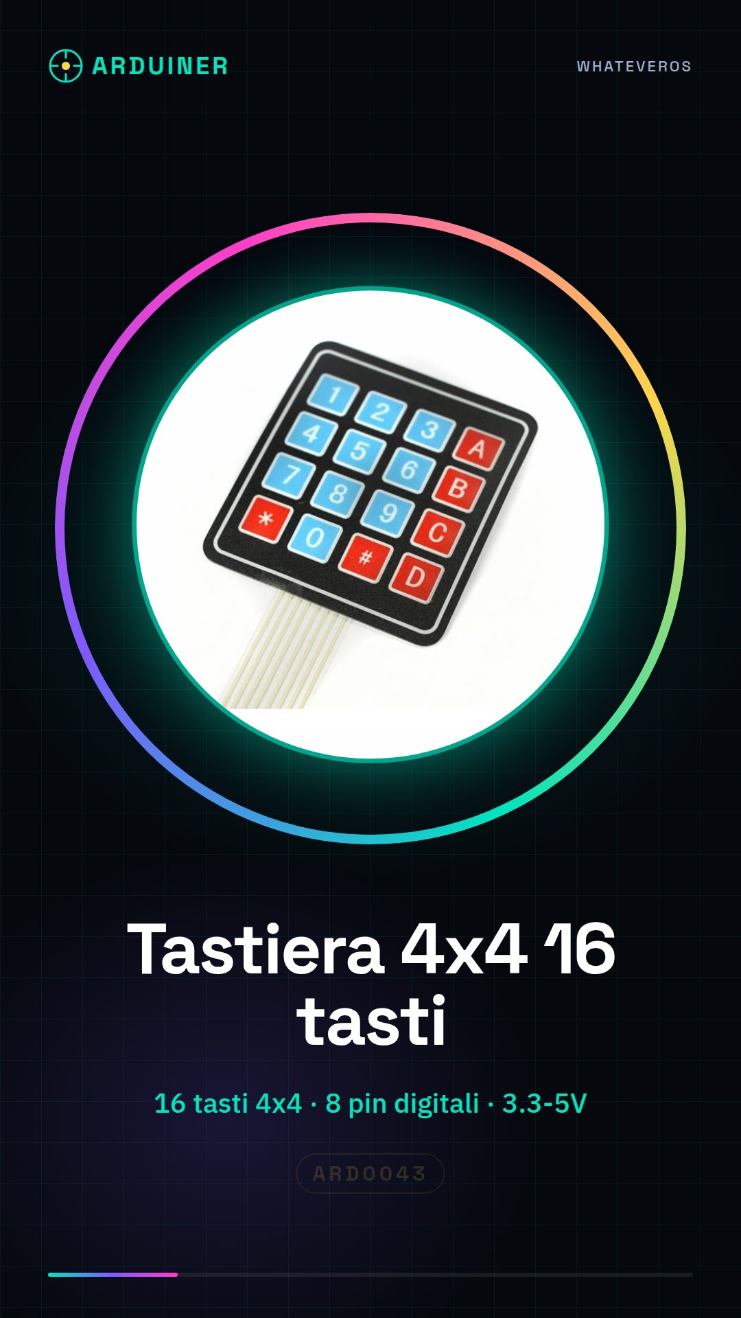 Teclado Matricial 4x4 16 teclas para Arduino