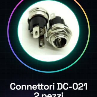 2 Pezzi Connettori in Metallo socket DC-021 per jack alimentazione 5.5-2.1MM DC-005