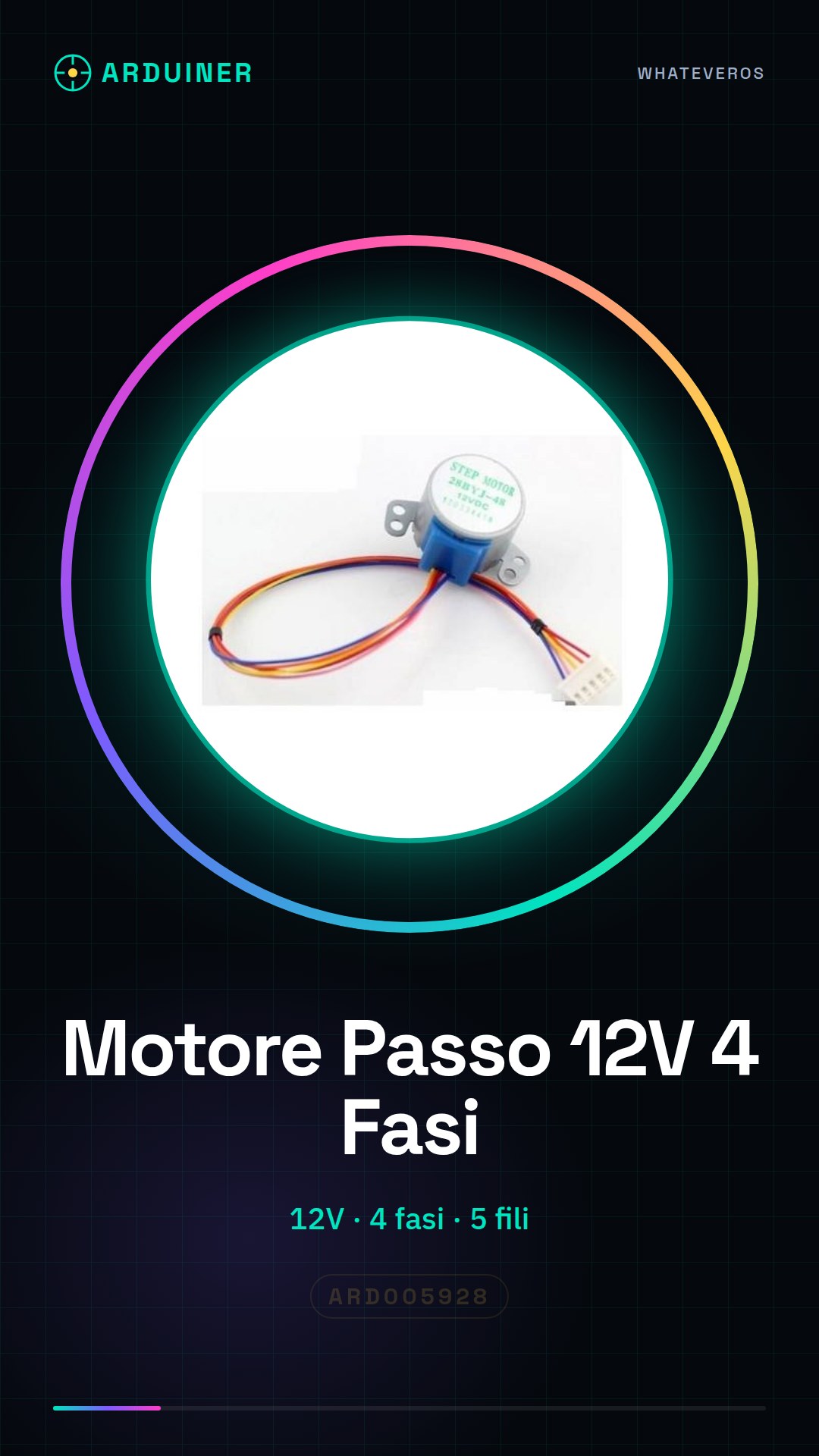 Moteur pas à pas 12V 4 phases 5 fils modèle 28BYJ-48-12V-DC