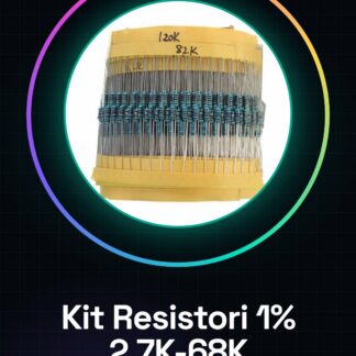 Kit di resistori a film metallico all'1%, 2.7K-68K, 10 pezzi da 32 tipi: 2.7K, 3K, 3.3K, 3.6K, 3.9K, 4.3K, 4.7K, 5.1K, 5.6K, 6.2