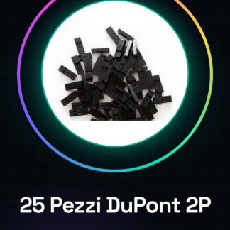 25 Pezzi 2P testa DuPont, Spaziatura 2.54MM, guscio in plastica DuPont, tappi