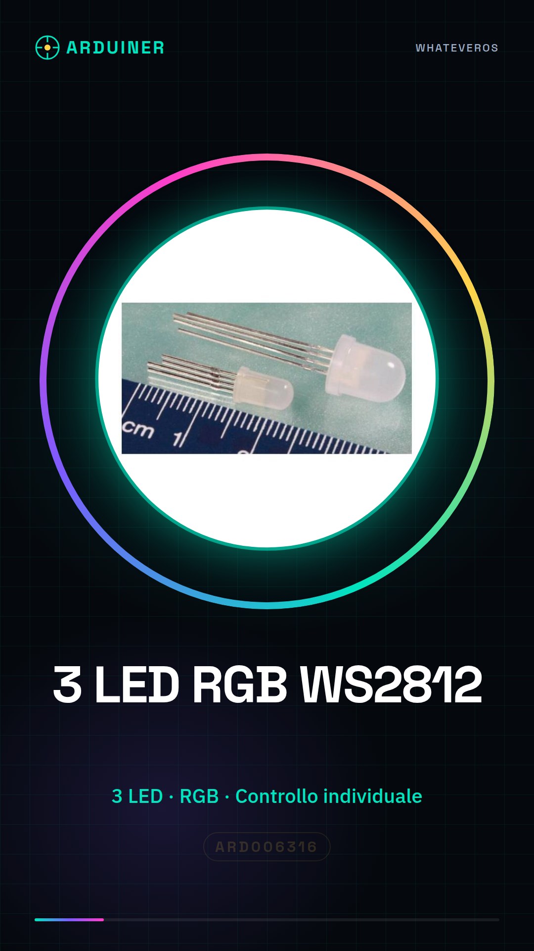 3 pièces PL9823 F5 WS2812 LED