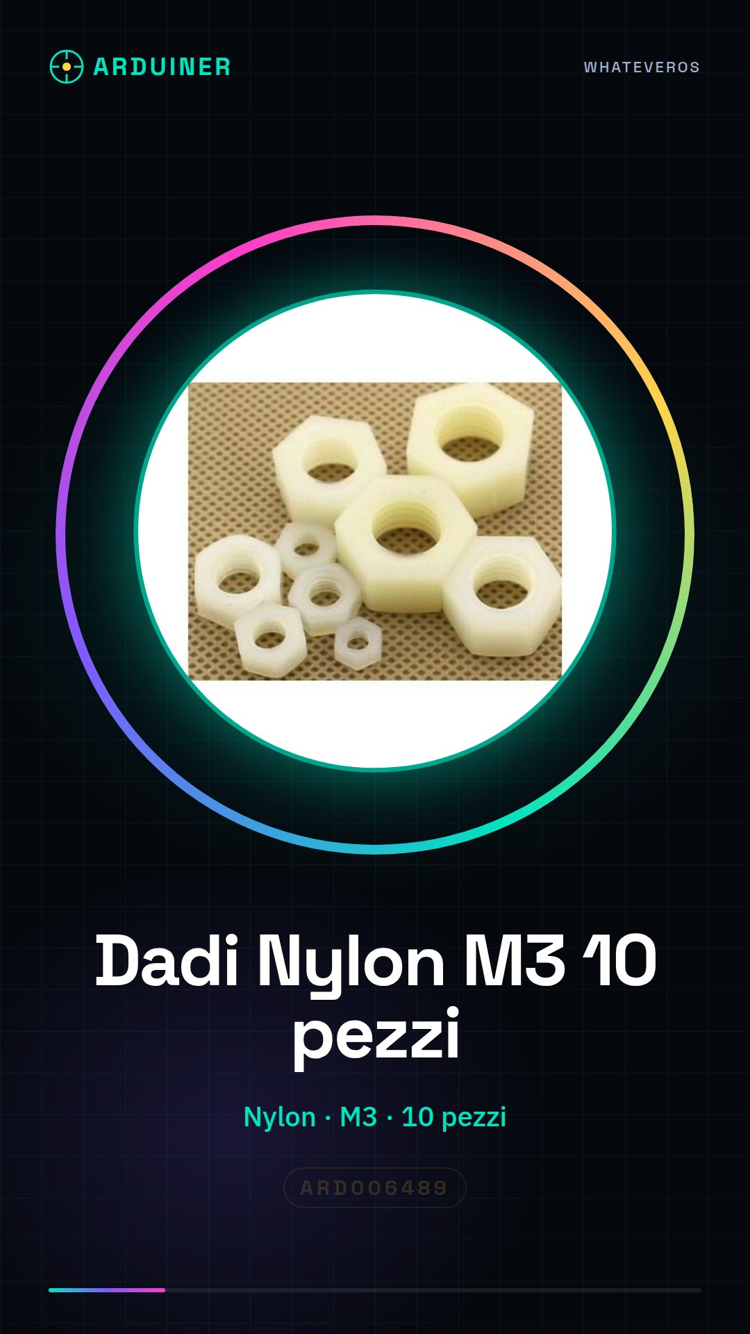 10 pièces écrous en nylon M3