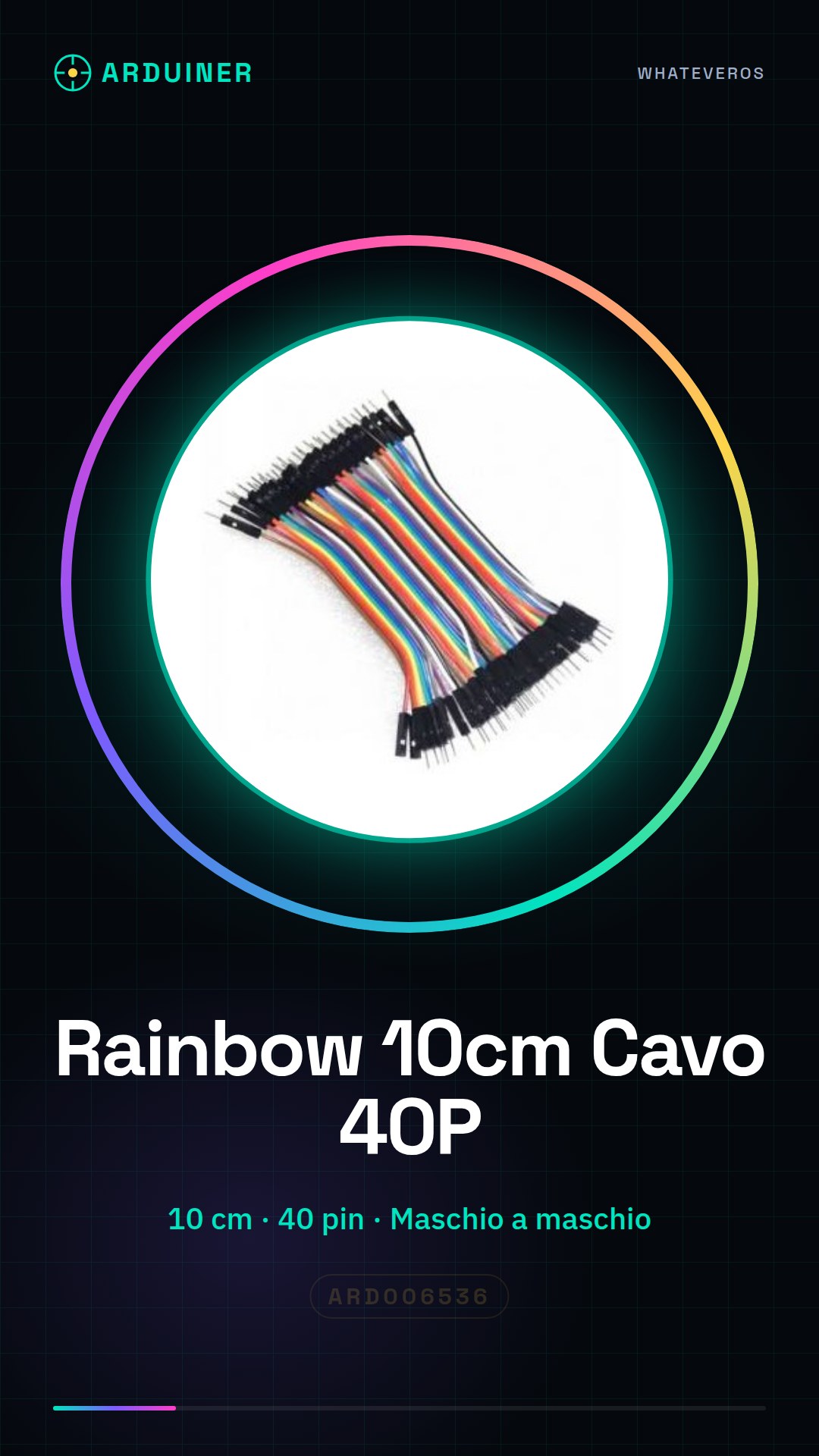10CM Regenbogenkabel 40P M-M
