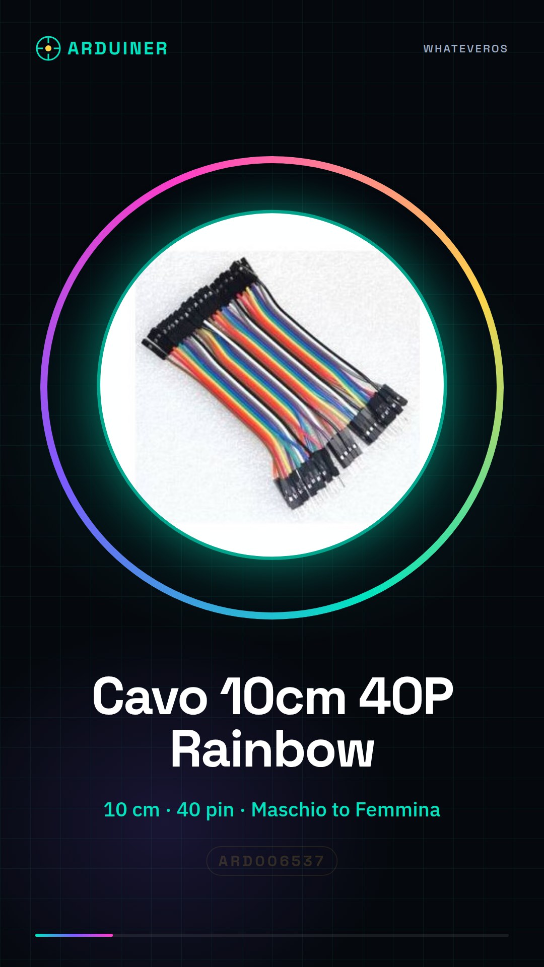10CM Regenbogen Kabel 40P Männlich zu Weiblich