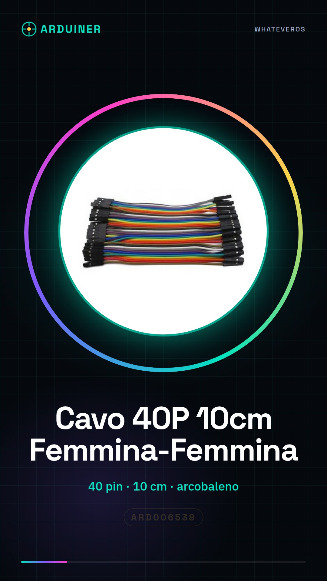 10CM Rainbow Cable 40P Female to Female