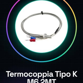 Termocoppia Tipo K Vite M6 con cavo Lunghezza 2MT