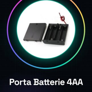 4AA 4 x 1,5 V AA contenitore batterie Porta cavo nero con pulsante ON / OFF
