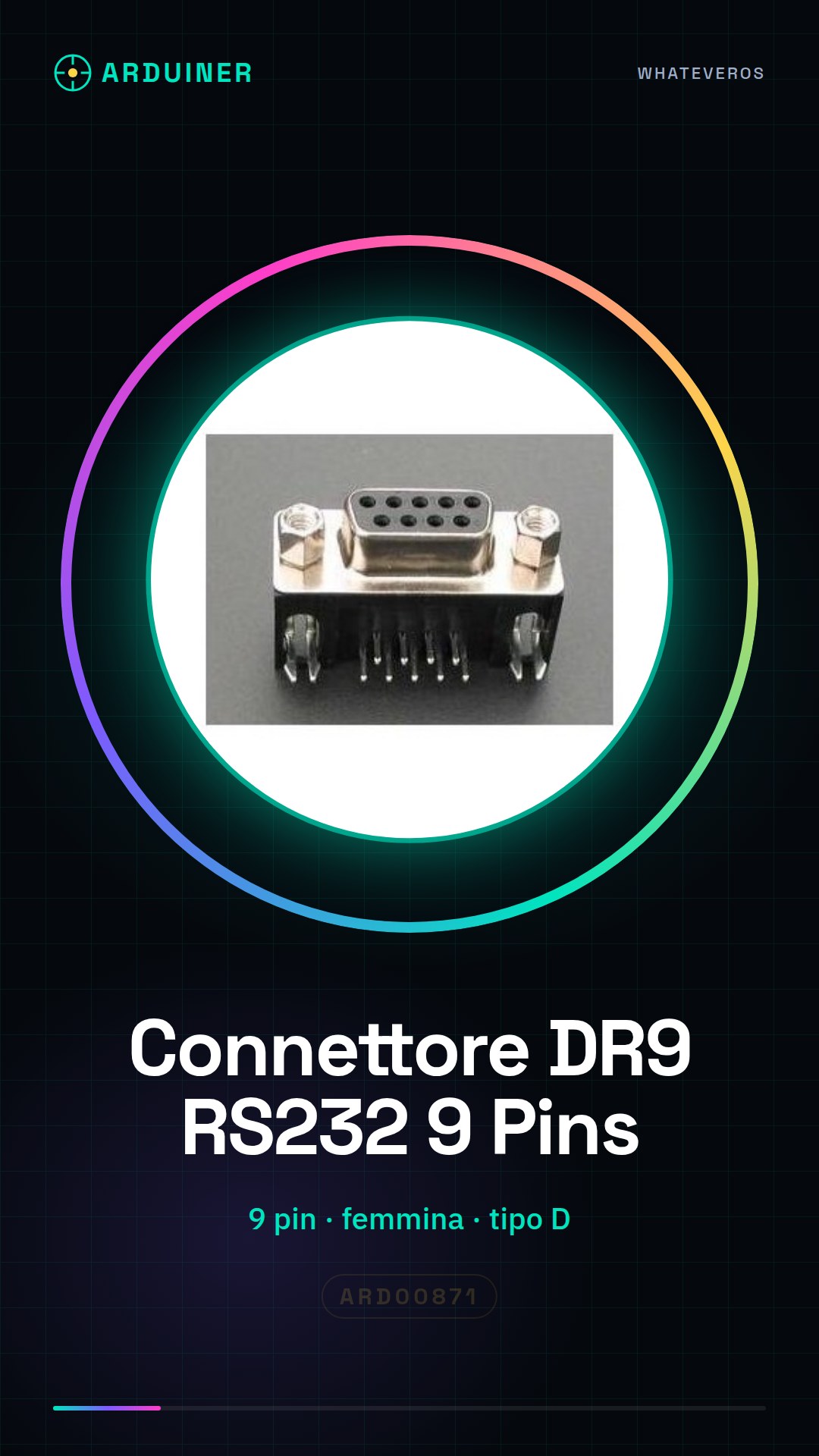 3 Pezzi Connettore DR9 femmina RS232 Seriale 9 Pins tipo D Connettore