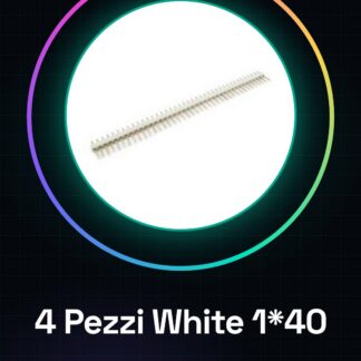 4 Pezzi White 1*40 2.54 in rame placcato in oro, Maschio pin header