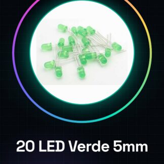 20 Pezzi Led VERDE - Diodo LED a emissione luminosa super luminoso standard verde da 5 mm